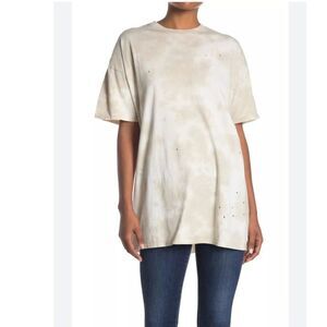 Double Zero Oversized Distressed Tye Dye T Shirt